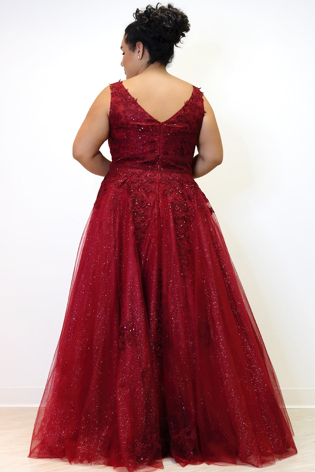 Sydney's Closet 7358 Wine Prom Dress