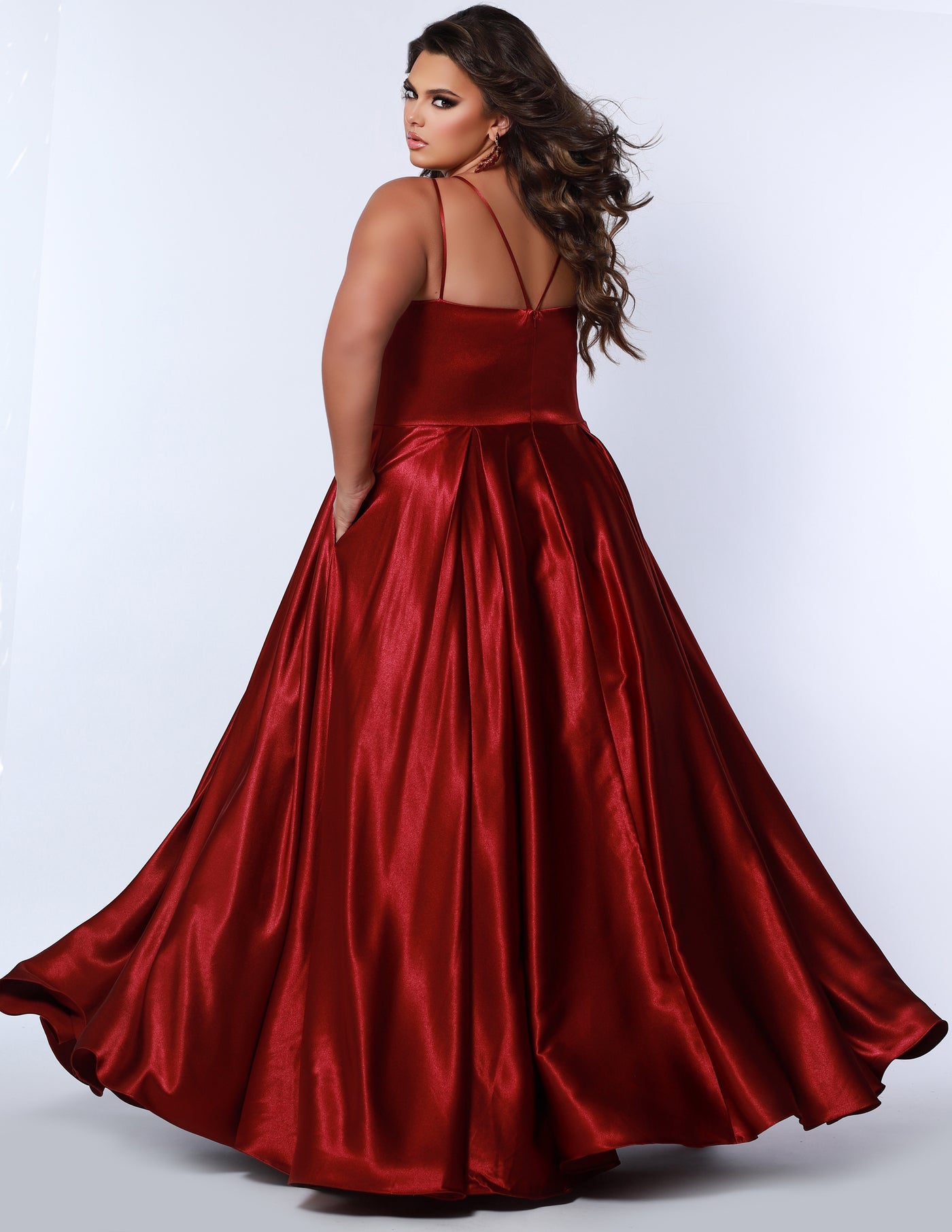 Sydney's Closet 7363 Burgundy Prom Dress