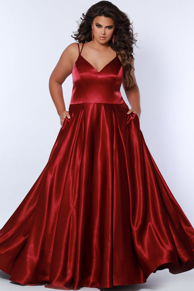 Sydney's Closet 7363 Burgundy Prom Dress