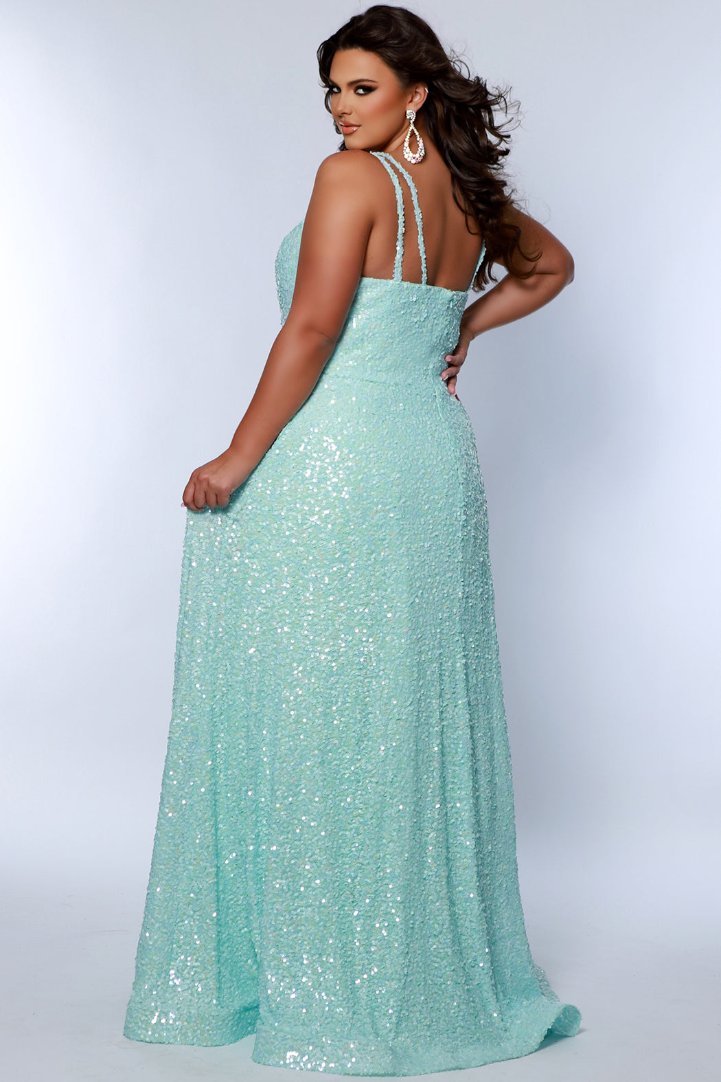 Sydney's Closet 7365 Seafoam Prom Dress