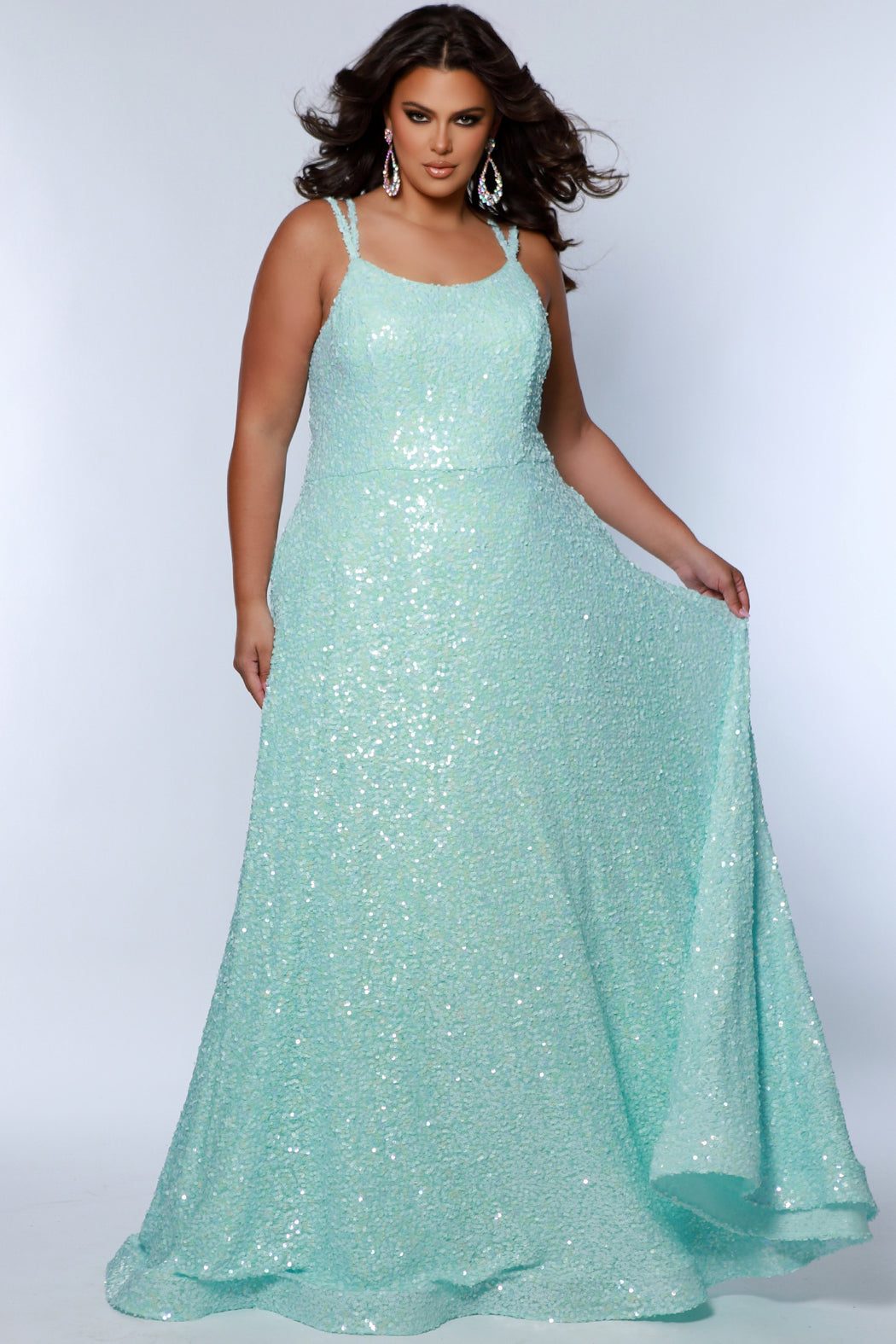 Sydney's Closet 7365 Seafoam Prom Dress