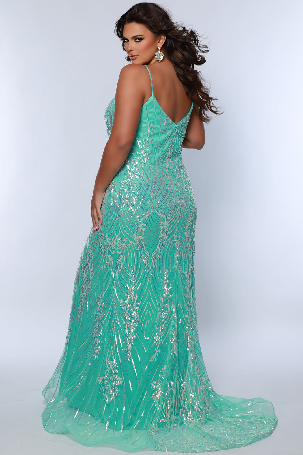 Sydney's Closet 7366 Mint Prom Dress