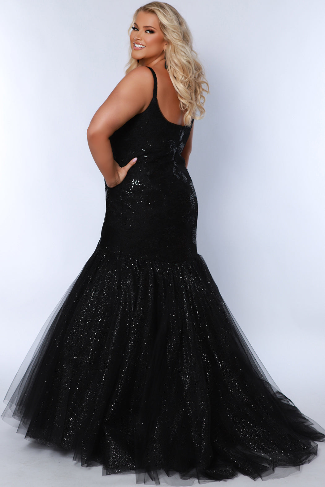 Sydney's Closet 7370 Black Prom Dress