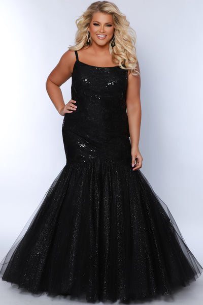 Sydney's Closet 7370 Black Prom Dress