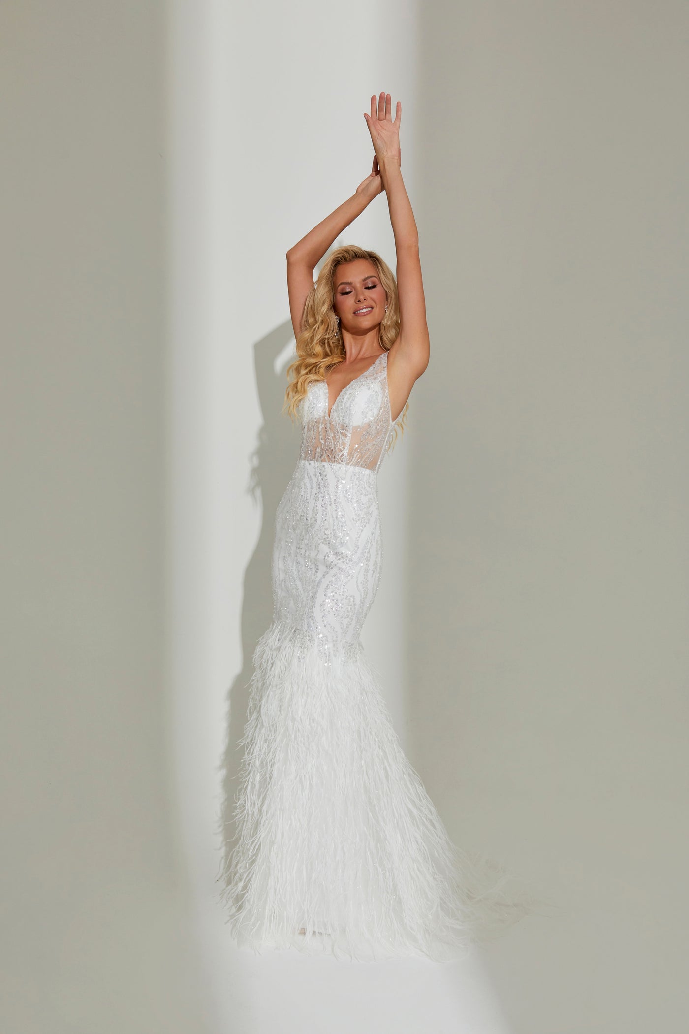Jasz Couture 7545 White Prom Dress