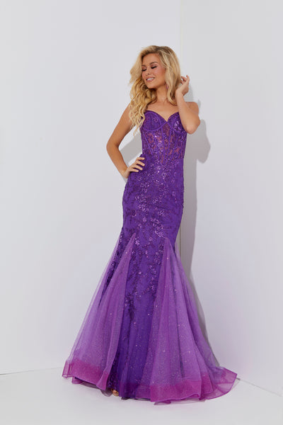 Jasz Couture 7557 Purple Prom Dress