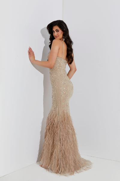 Jasz Couture 7565 Nude Prom Dress