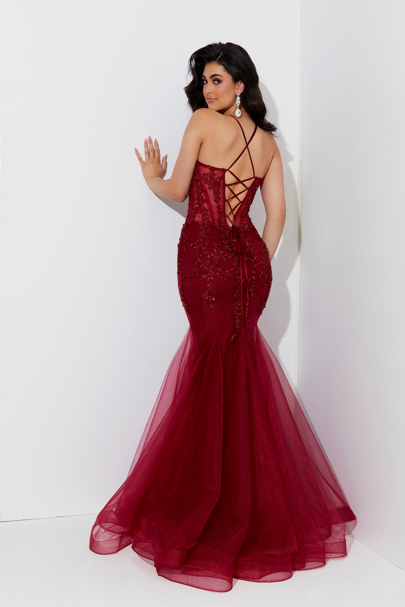 Jasz Couture 7539 Wine Prom Dress