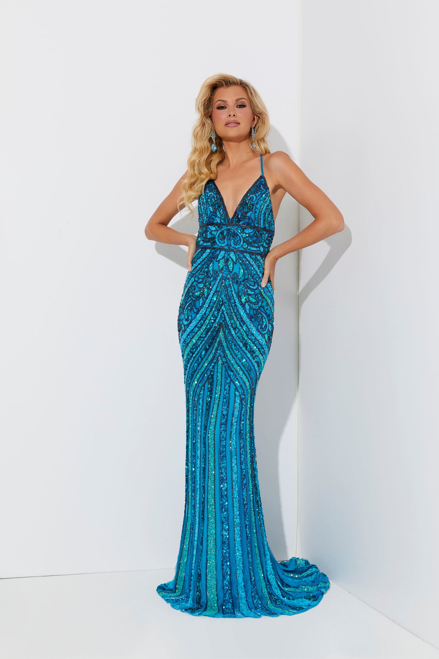 Jasz Couture 7569 Turquoise Prom Dress