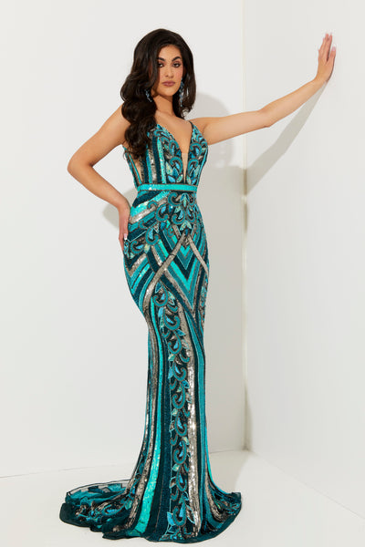 Jasz Couture 7524 Green Prom Dress