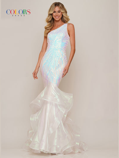 Colors Dress 2925 Off White Mermaid Prom Dress