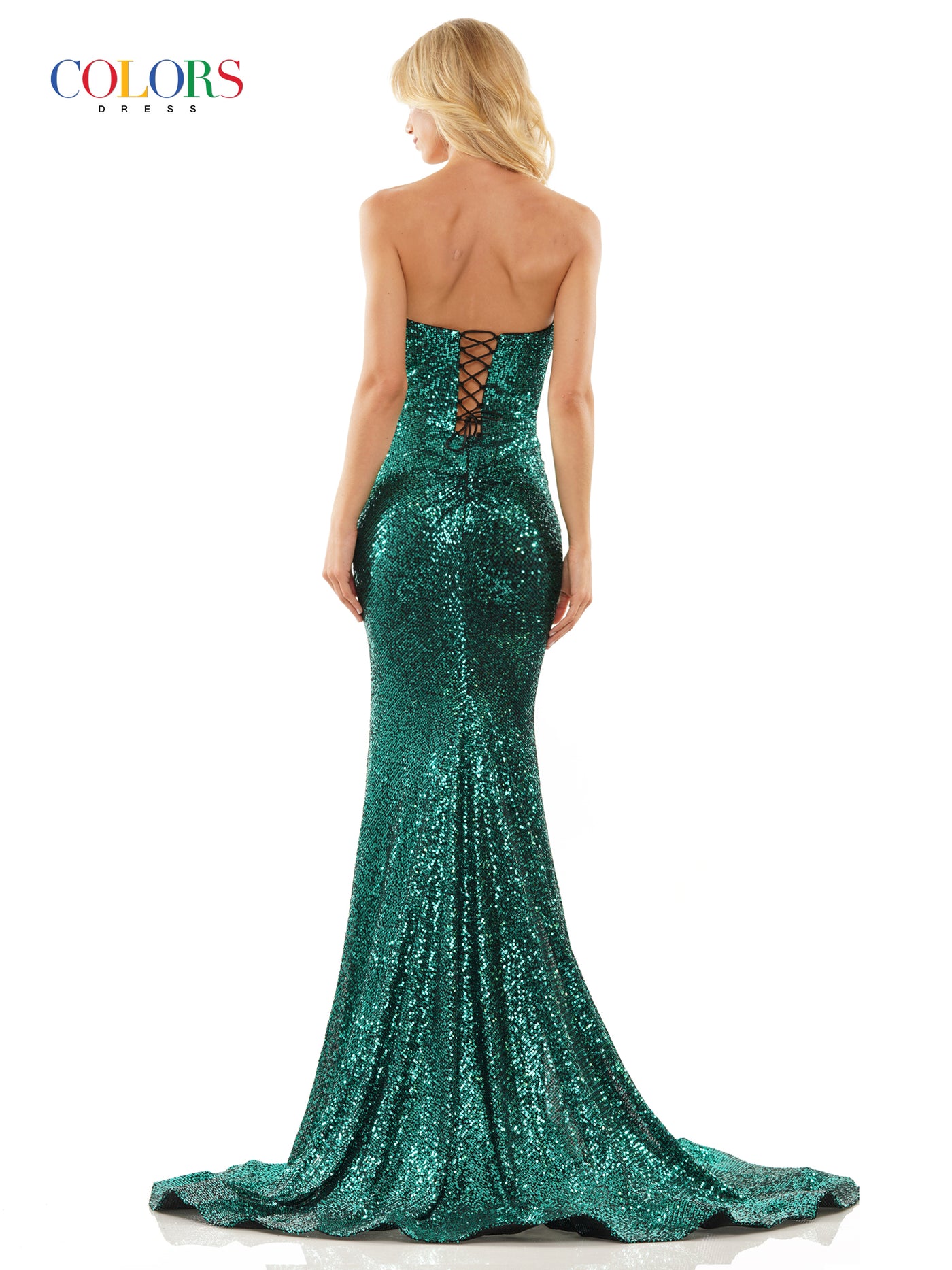 Colors Dress 2961 Deep Green Prom Dress