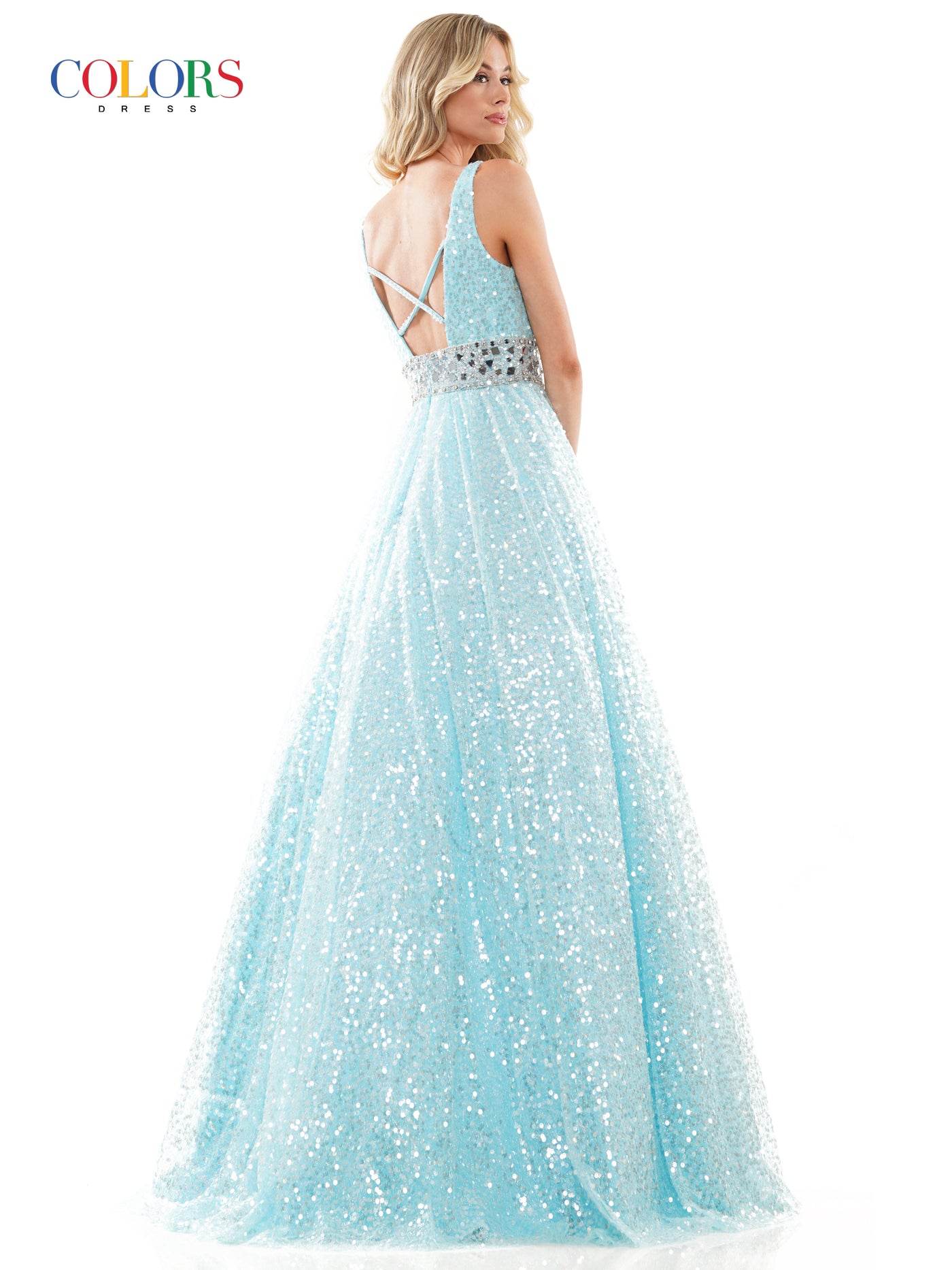 Colors Dress 2967 Light Blue Prom Dress