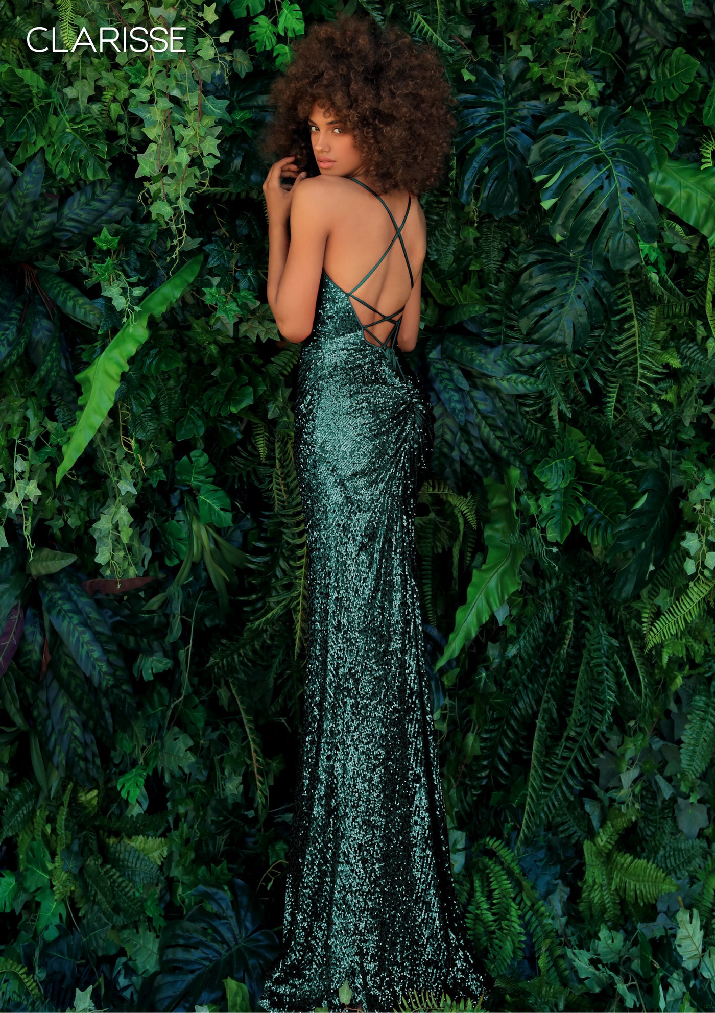 Clarisse 8005 Forest Green Prom Dress