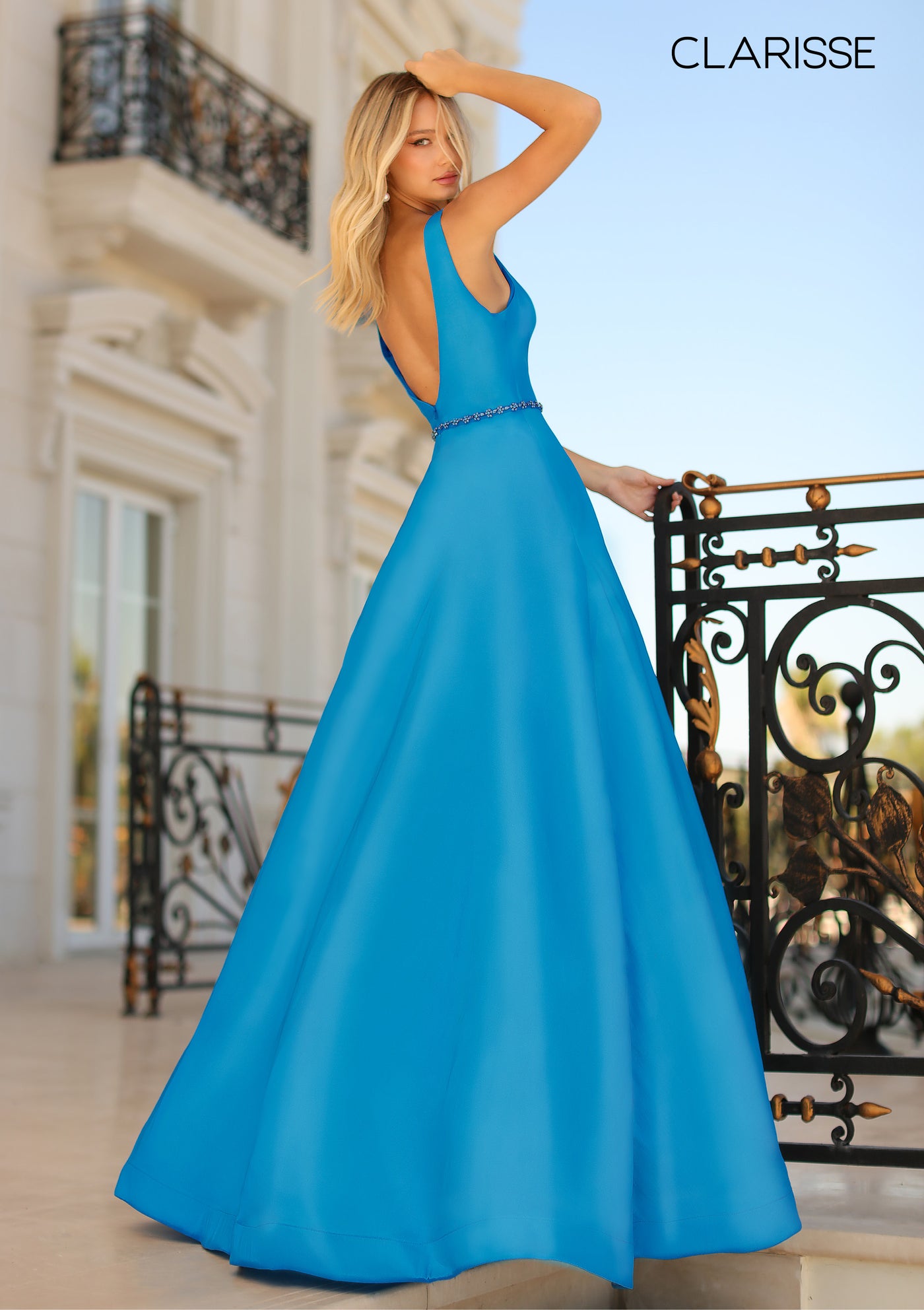 Clarisse 8194 Ocean Blue Prom Dress