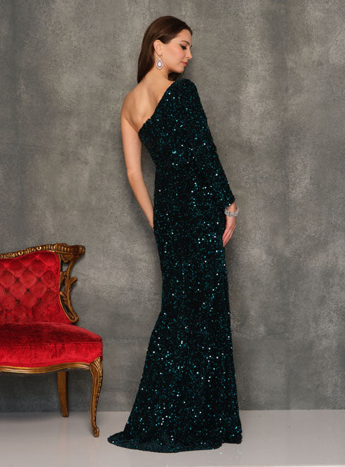Dave and Johnny 10892 Emerald Prom Dress