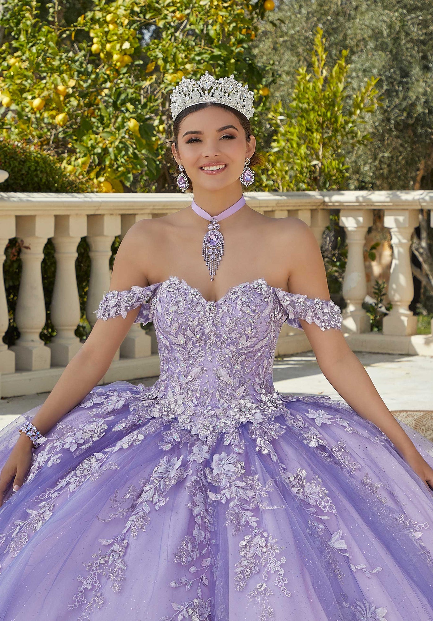 morilee purple dress Morilee 89550 Glitter Tulle Vizcaya Quinceanera Ball Gown