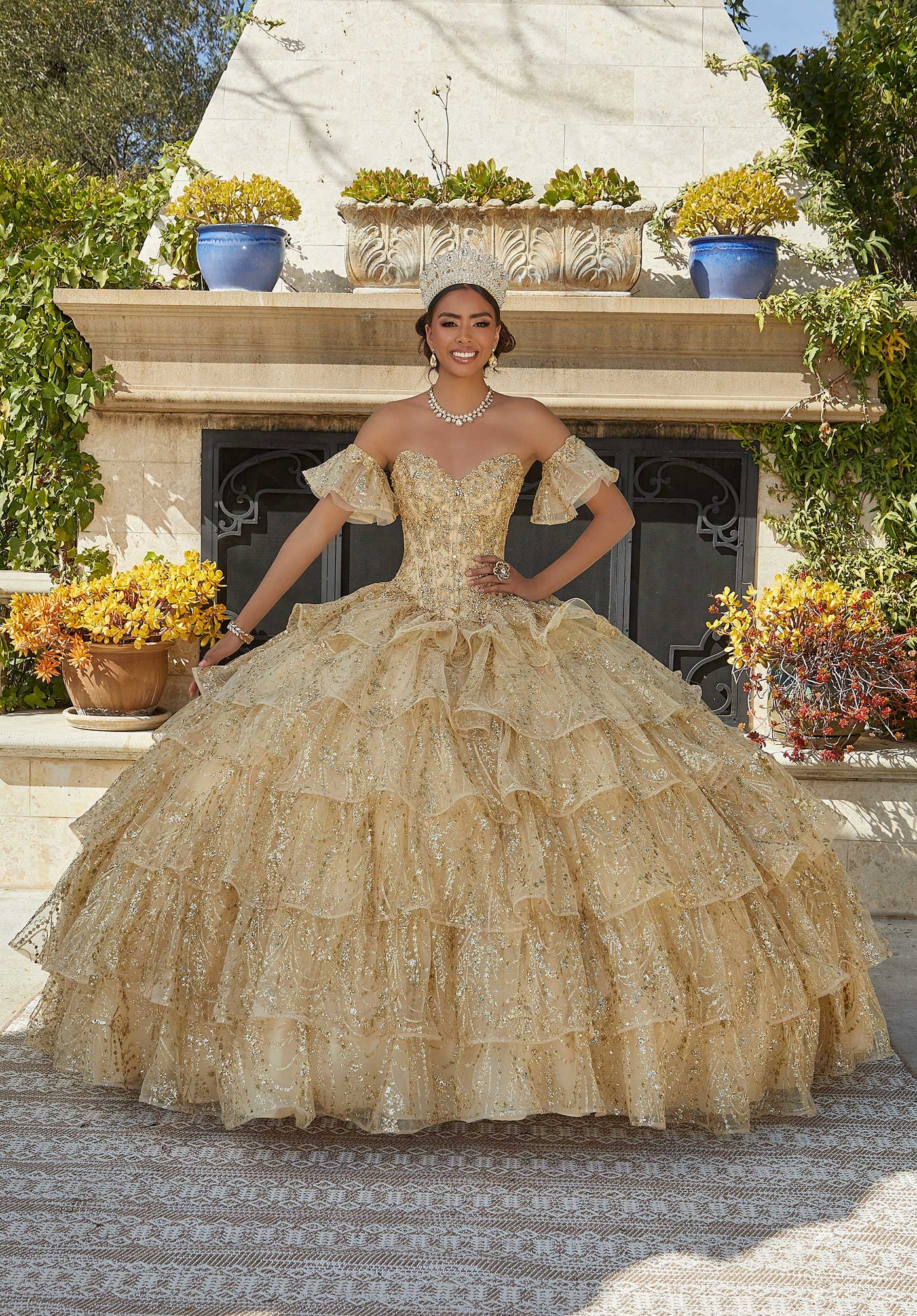 Morilee 34094 Gold Quinceaera Dress PROM BAE Morilee 34094 Gold Quinceaera Dress PROM BAE