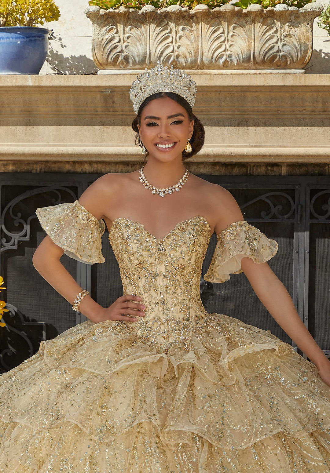 Morilee 34094 Gold Quinceañera Dress – PROM BAE