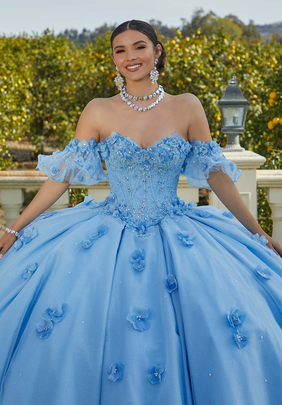 Midnight Blue Dark Blue Quince Dress MORILEE #89407 Bahama Blue Lace And Princess Tulle Quinceaera Dress Midnight Blue Dark Blue Quince Dress MORILEE #89407 Bahama Blue Lace And Princess Tulle Quinceaera Dress
