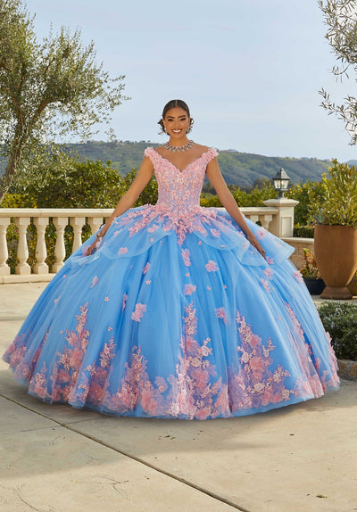 Morilee 89437 French Blue/Pink Quinceañera Dress
